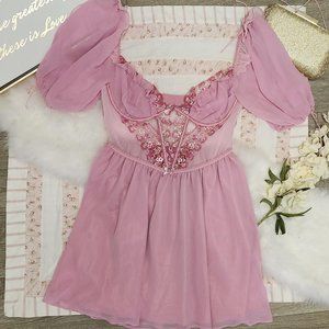 ISO For Love and Lemons Pink Slip Dress